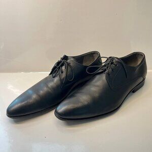 Hugo Boss Men’s Leather Dress Shoes – Black Size: US 10.5